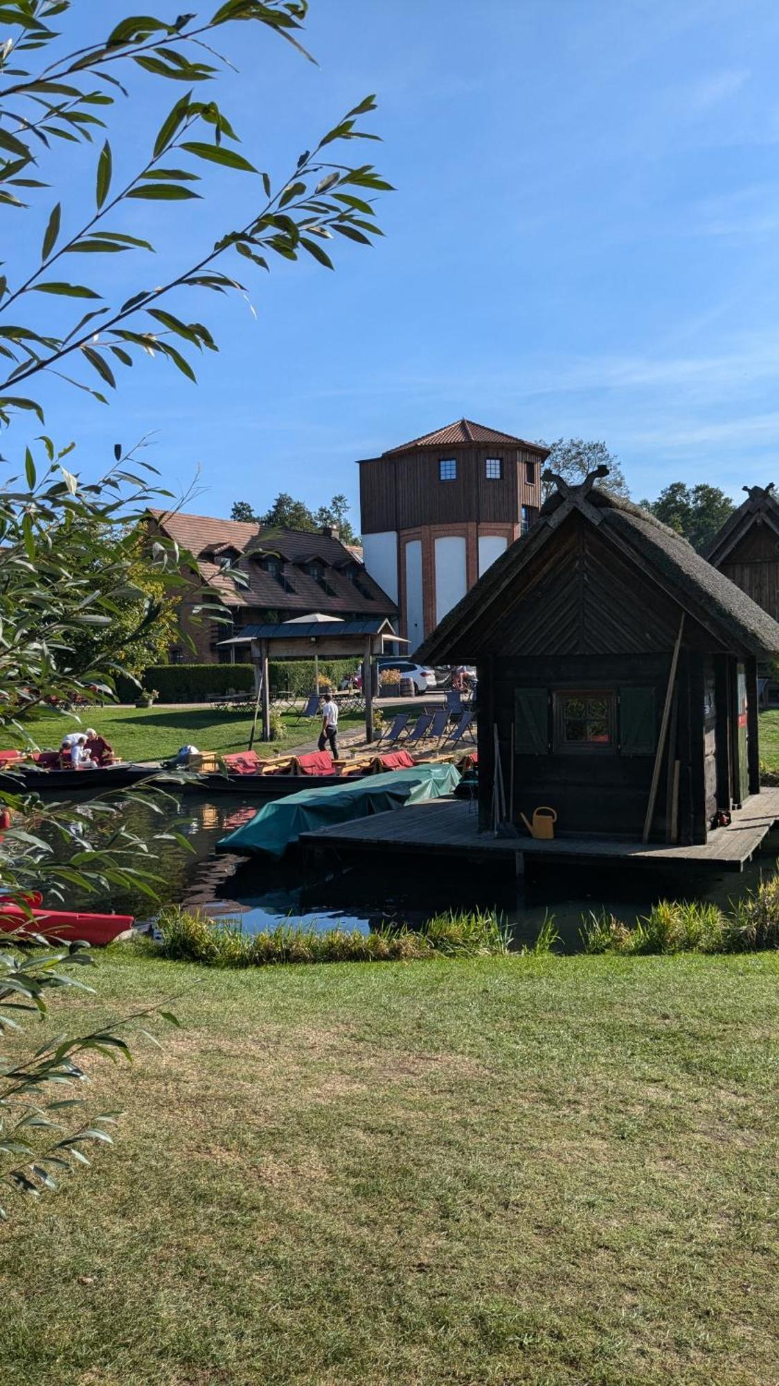 Spreewaldhaeuser Golinski Mit Kamin Am Neuendorfer See Alt Schadow Kültér fotó