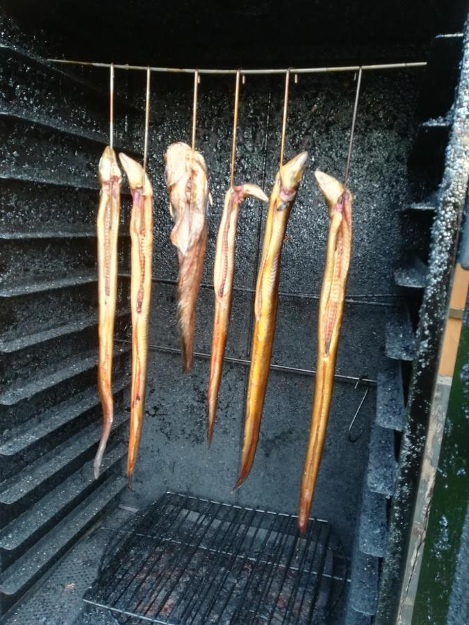 Spreewaldhaeuser Golinski Mit Kamin Am Neuendorfer See Alt Schadow Kültér fotó
